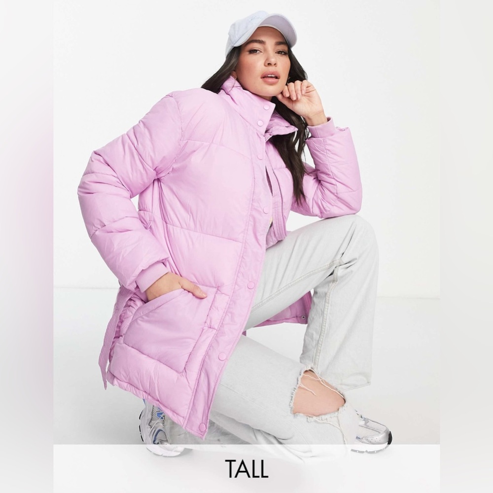 Tall Lightweight Puff Jacket in Lavender Pink